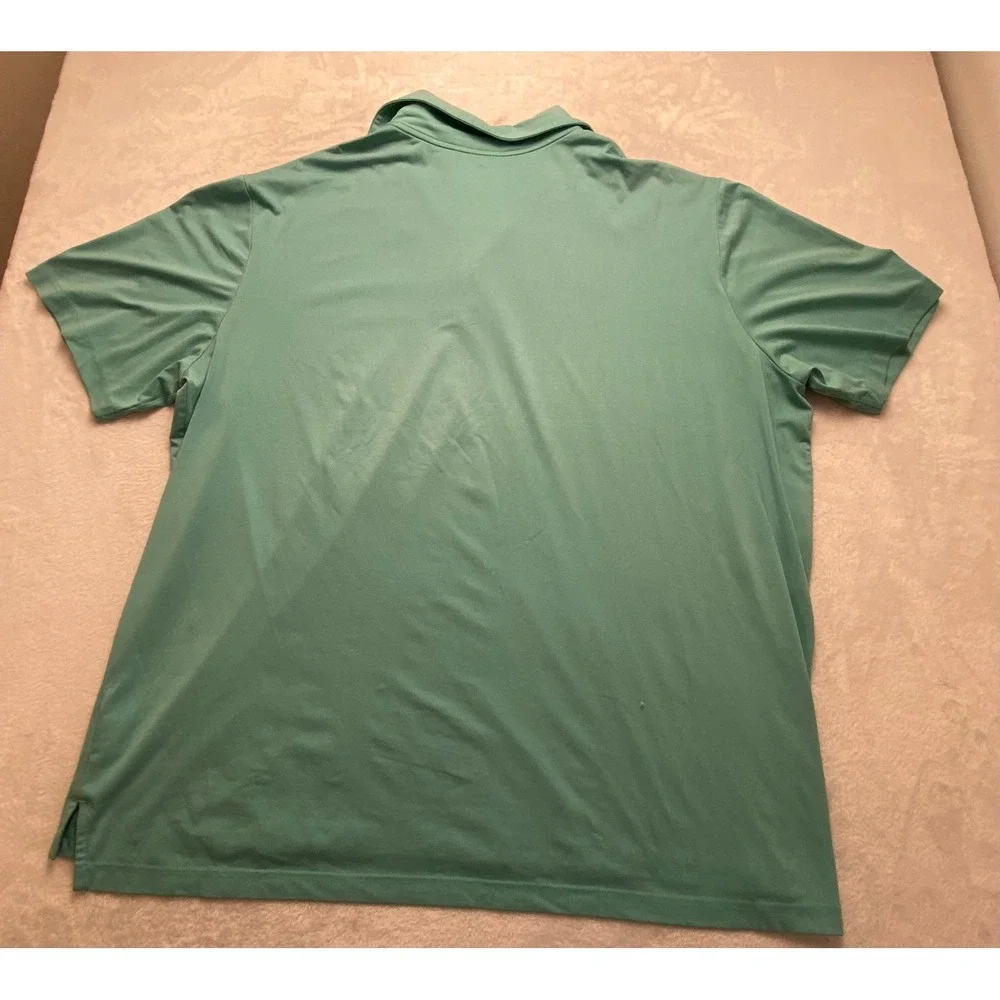 Adidas Mens 3XL Polo Shirt Teal Green Short Sleeve Golf Athletic Performance‎